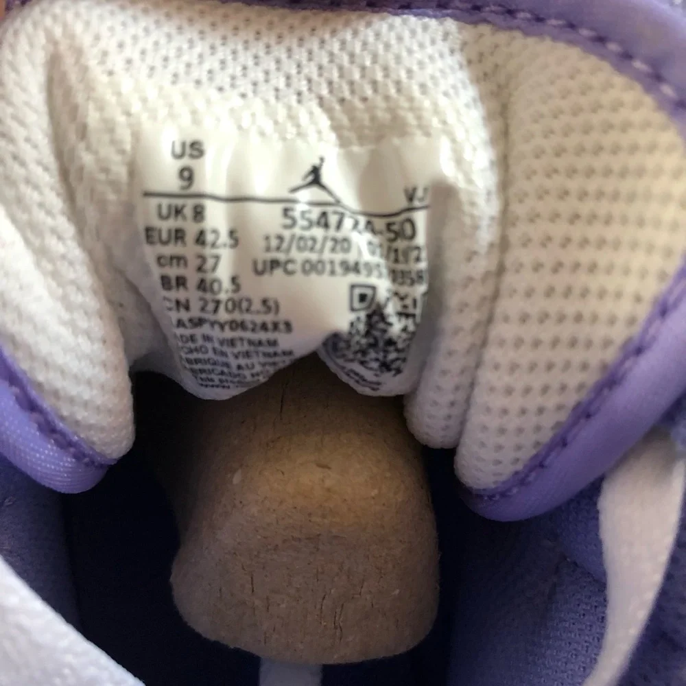 Jordan 1 Mid Purple Pulse/Arctic Punch - Picture 10 of 16